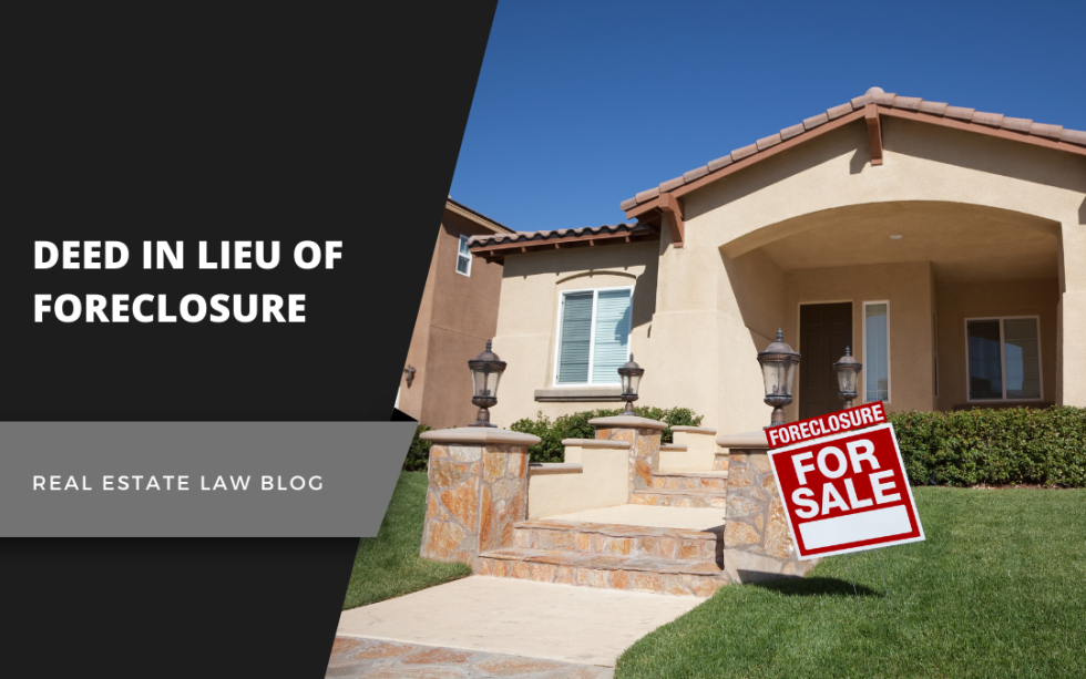Deed in Lieu of Foreclosure Example Law Site D